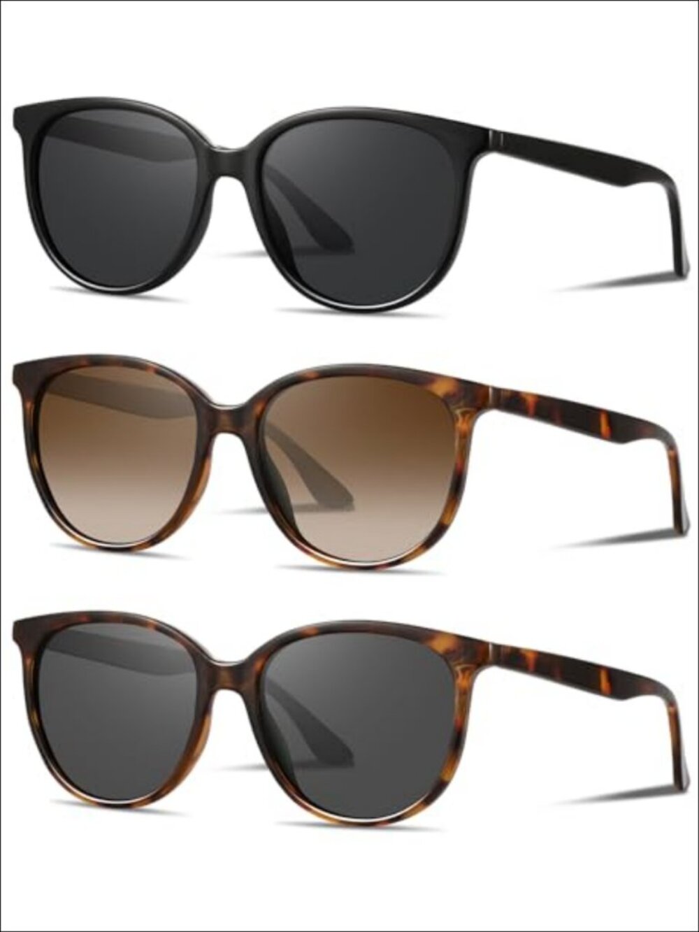 Retro Polarized Sunglasses UV400 Protection Classic Vintage Oval Unisex